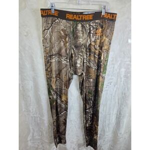 Realtree Mens Camo Performance Base Layer Leggings Thermal Pants Large 36-38